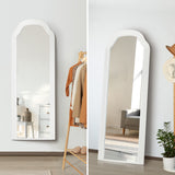 Versailles Arched 165 x 60cm Wall or Floor Designer Mirror | Modern Full Length Wooden Décor Mirror