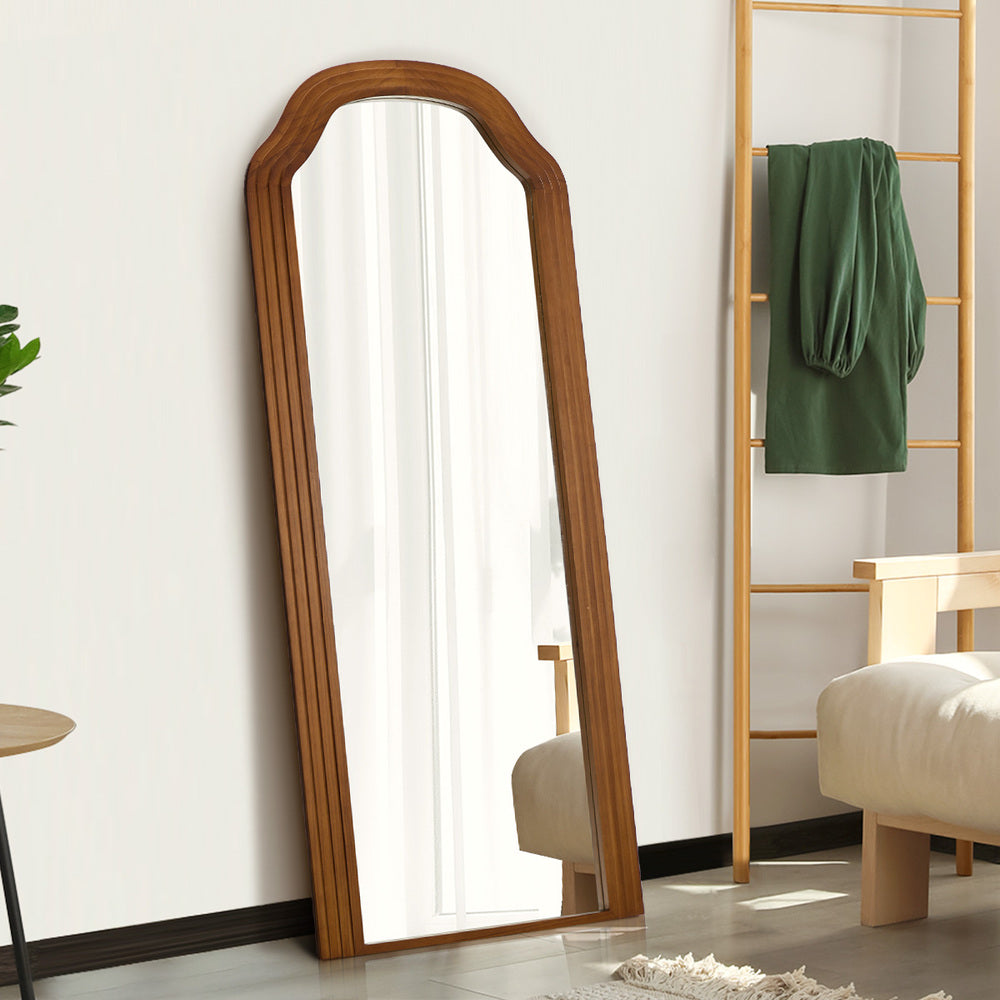 Versailles Arched 165 x 60cm Wall or Floor Designer Mirror | Modern Full Length Wooden Décor Mirror