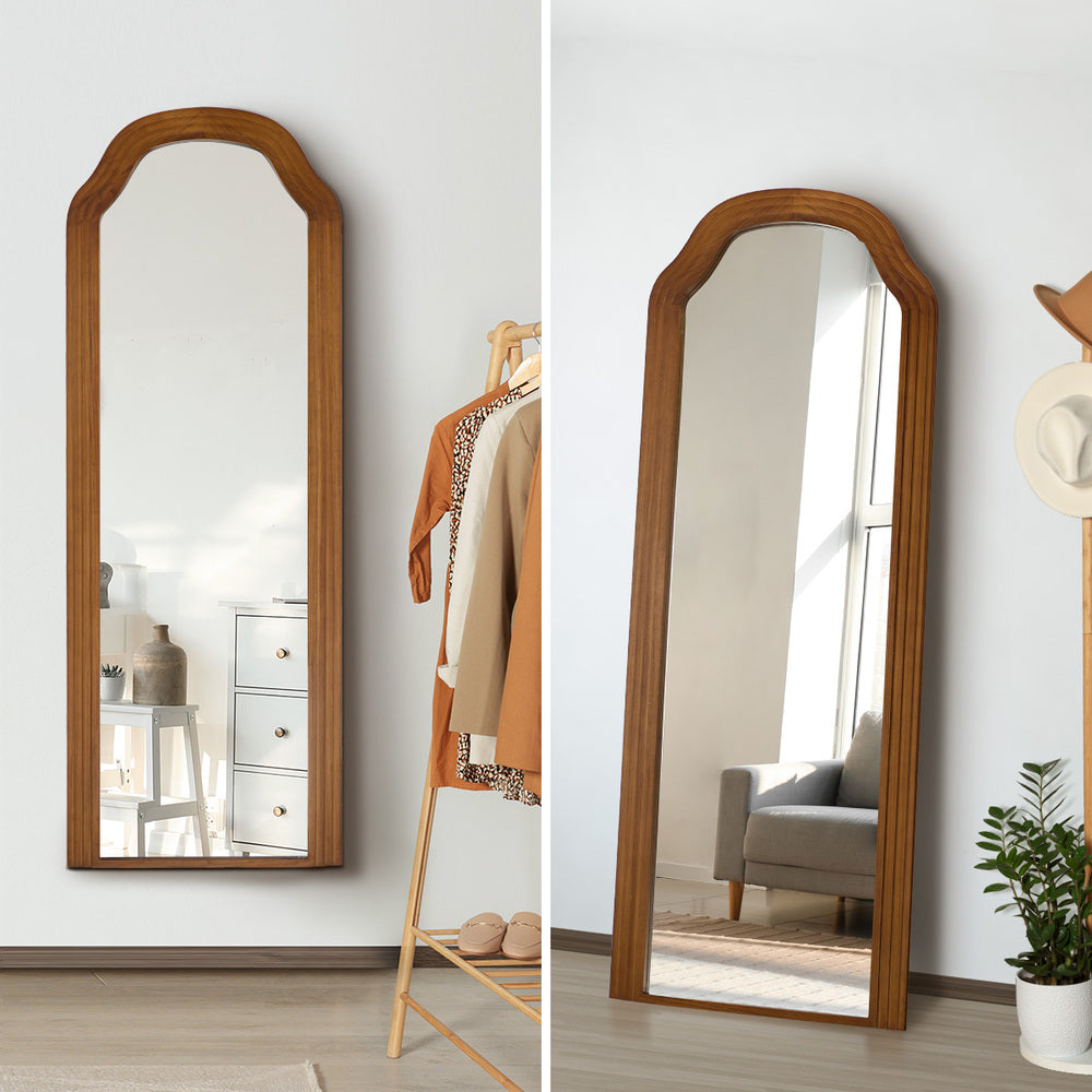 Versailles Arched 165 x 60cm Wall or Floor Designer Mirror | Modern Full Length Wooden Décor Mirror