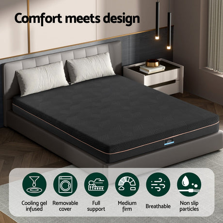 Luxore 7 Zone Cool Gel Infused Green Tea Memory Foam Mattress | 18cm Cooling Eco Friendly Zero Partner Disturbance Mattress