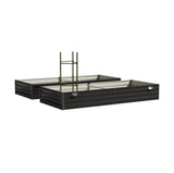 Greenio Premium Raised Garden Bed with Plant Stand | LED Lights Galvanised Steel Planter Garden Bed