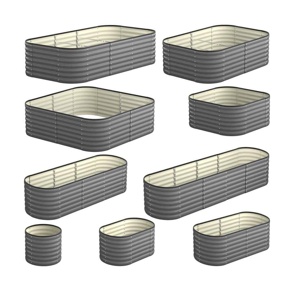 Premium 9-IN-1 Raised Garden Bed Modular Kit | 9 Sized Galvanised Steel Planter Garden Beds