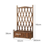 Arezzo Wooden Garden Bed with Climbing Trellis | Raised Garden Bed Standing Flower Vegetable Planter