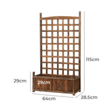 Arezzo Wooden Garden Bed with Climbing Trellis | Raised Garden Bed Standing Flower Vegetable Planter