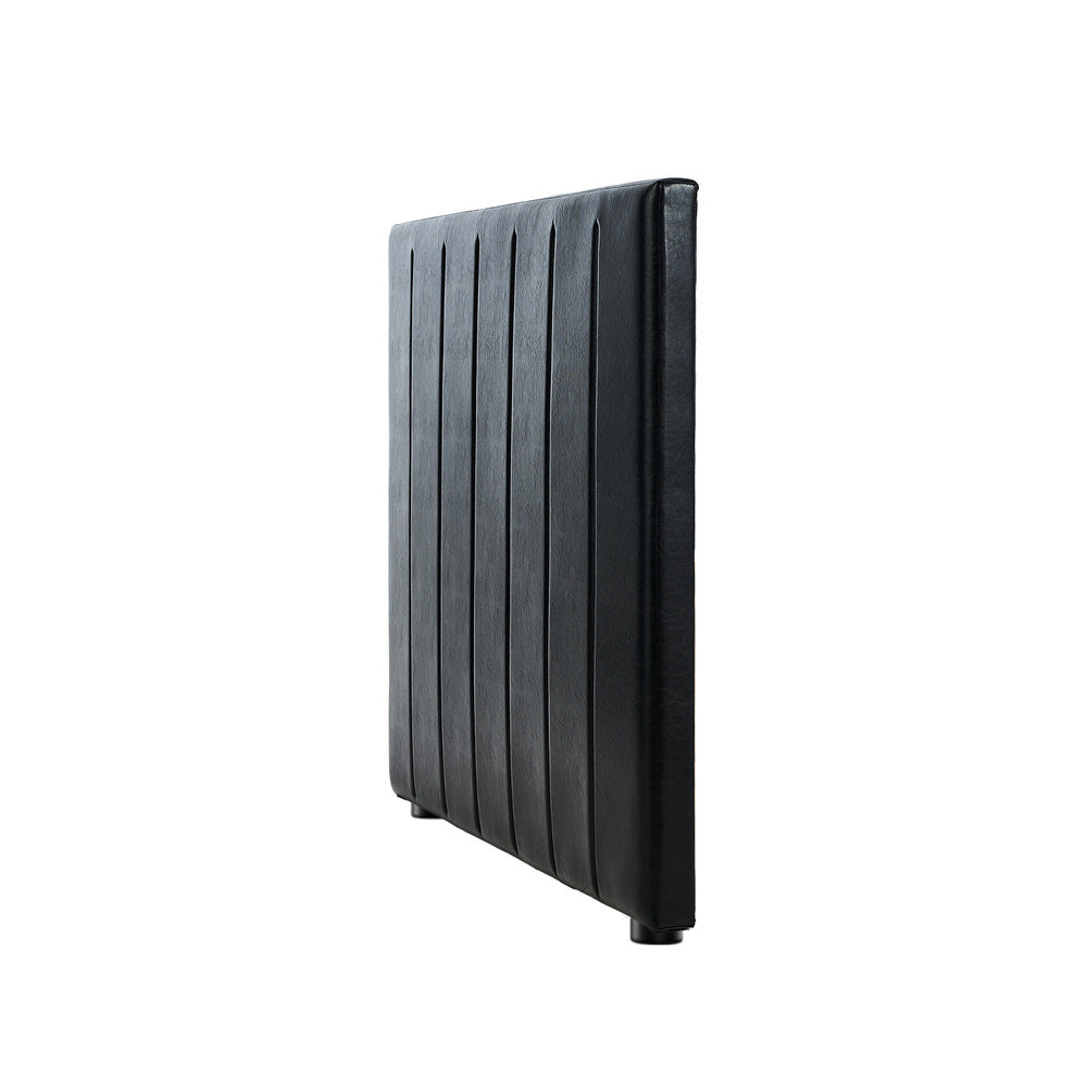 Amalfi Nero Black PU Leather Headboard | Luxury Elegant Bed Head Multi Size Bed Fit