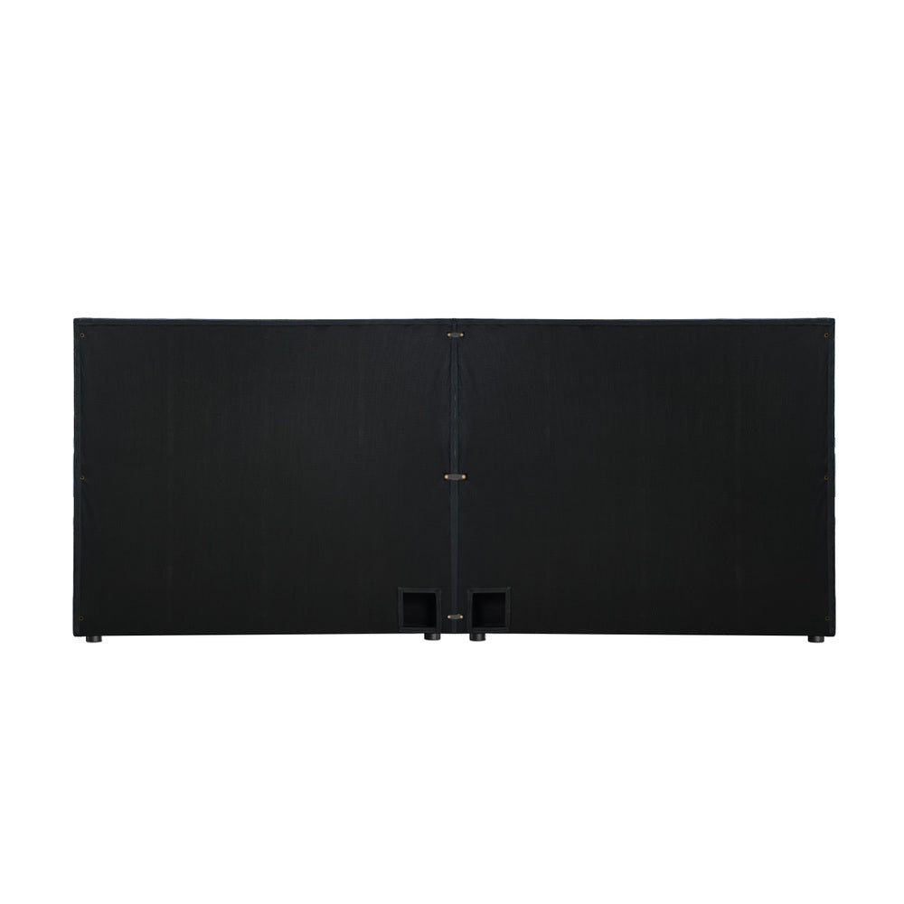 Amalfi Nero Black PU Leather Headboard | Luxury Elegant Bed Head Multi Size Bed Fit