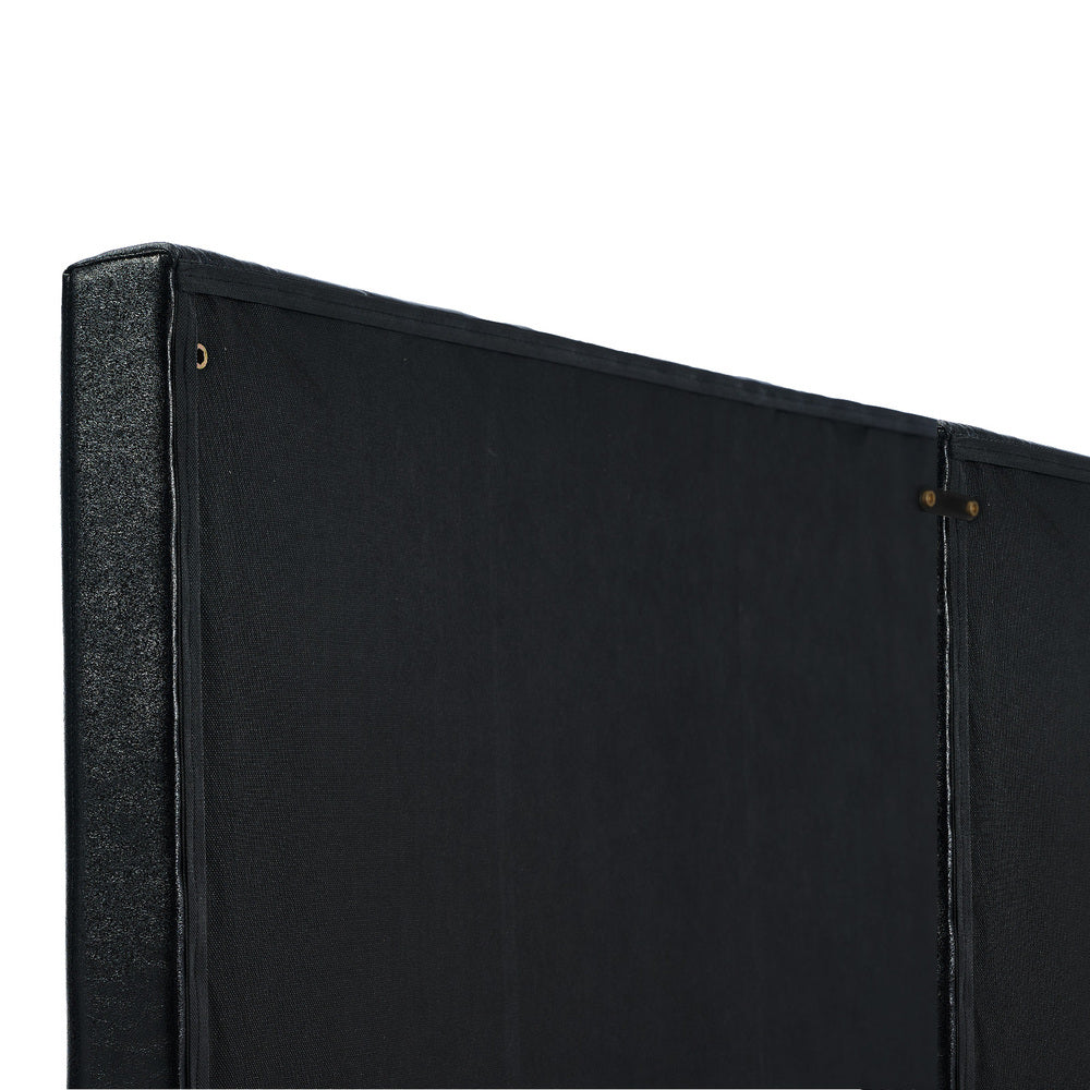 Amalfi Nero Black PU Leather Headboard | Luxury Elegant Bed Head Multi Size Bed Fit