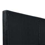 Amalfi Nero Black PU Leather Headboard | Luxury Elegant Bed Head Multi Size Bed Fit