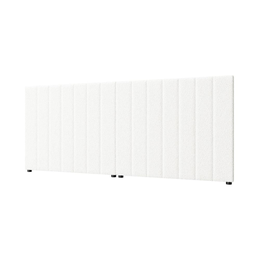 Teddy Milo Boucle Premium Headboard | Soft Touch Snow White Luxury Elegant Bed Head | Multisize Fit