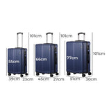 Sforza Durabale 3pc Hardcase Luggage Set | Premium Lightweight 360 Spinner Wheels Suitcase