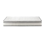 Teddy Boucle 6 Turn Coil Spring Plush Pillowtop 22cm Mattress | Full Body Support Ventialted Medium Hypo Allergenic Mattress