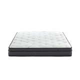 Nuvello Luxe Bonnell Spring Plush Pillowtop 21cm Mattress | Full Body Support Ventialted Medium Firm Matrress