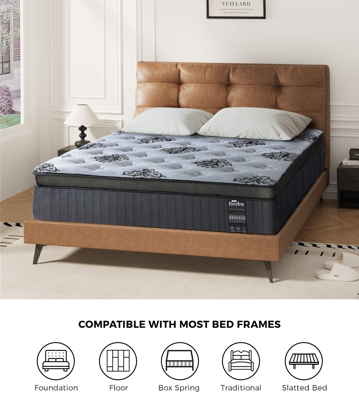 Prestige 32cm Bamboo Charcoal Infused 5 Zone Pocket Spring Mattress | Anti Disturbance Medium Firm Eco Mattress