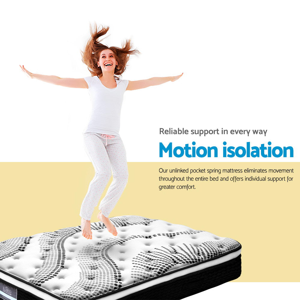 Dreameasy 5 Zone Luxury Super Soft Padded Mattress | 32cm Airmax Plush Medium Soft Extra Support Mattress