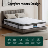 Portessa Io Cool Gel Ventilated Support Mattress | 25cm Comfort Support Medium Firm Bonnell Spring Mattress