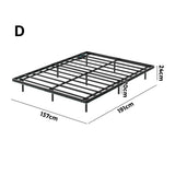 Orion LED Lights Metal Bed Base with USB  Chargers | Reinforced All Metal Floating Bed
