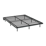 Orion LED Lights Metal Bed Base with USB  Chargers | Reinforced All Metal Floating Bed