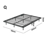 Orion LED Lights Metal Bed Base with USB  Chargers | Reinforced All Metal Floating Bed