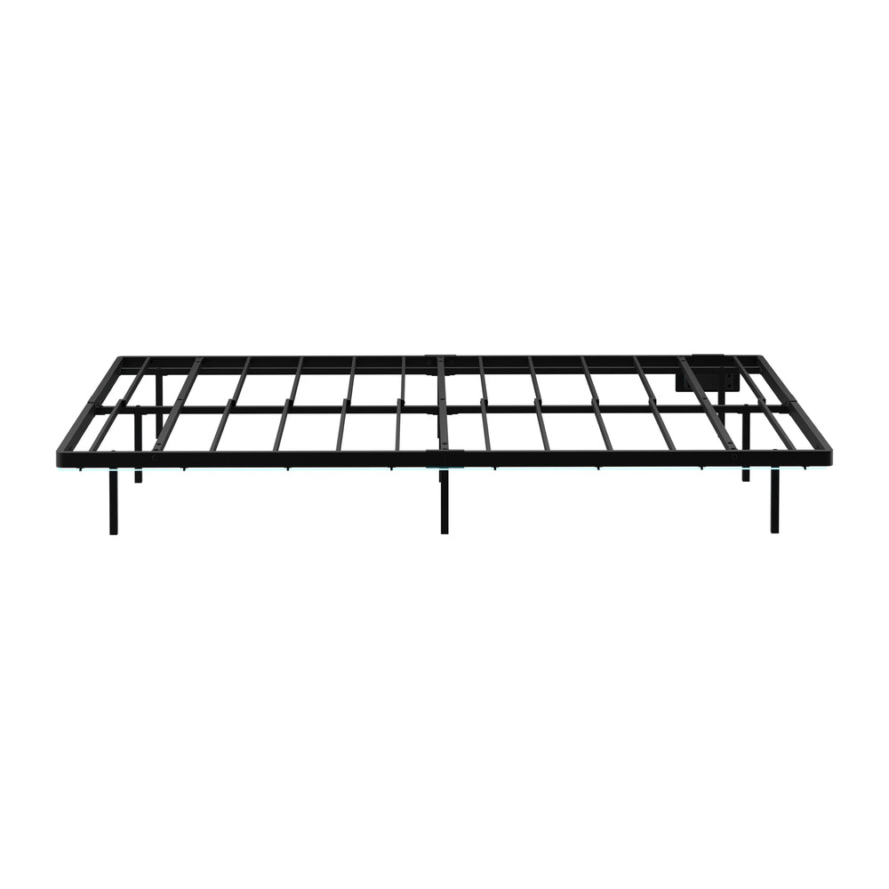 Orion LED Lights Metal Bed Base with USB  Chargers | Reinforced All Metal Floating Bed