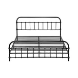 Alcantra Modern Full Metal Extra Strong Bed Frame | Sturdy Metal Designer Bed in Black