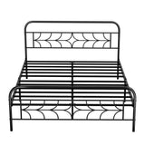 Forma Vintage Full Metal Extra Strong Bed Frame | Star Design Metal Bed in Black