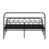 Forma Vintage Full Metal Extra Strong Bed Frame | Star Design Metal Bed in Black