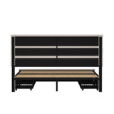 Kensington Padded Fabric Beige Bed | Cushioned Upholstered Luxe Fabric Bed Frame