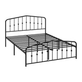 Obsidian Vintage Full Metal Extra Strong Bed Frame | Classic Design Metal Bed in Black