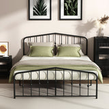 Obsidian Vintage Full Metal Extra Strong Bed Frame | Classic Design Metal Bed in Black