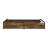 Fortus Industrial Style Metal Frame Platform Bed Base | Storage Draws Bed Base No Headboard