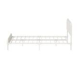 Aliana Beige Boucle Fabric Metal Bed | Durable Modern Minimalist Metal Bed Frame