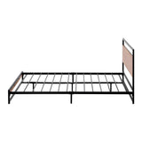 Isco Modern Metal and Wood Bed | Strong Metal Support Platform Bed Frame