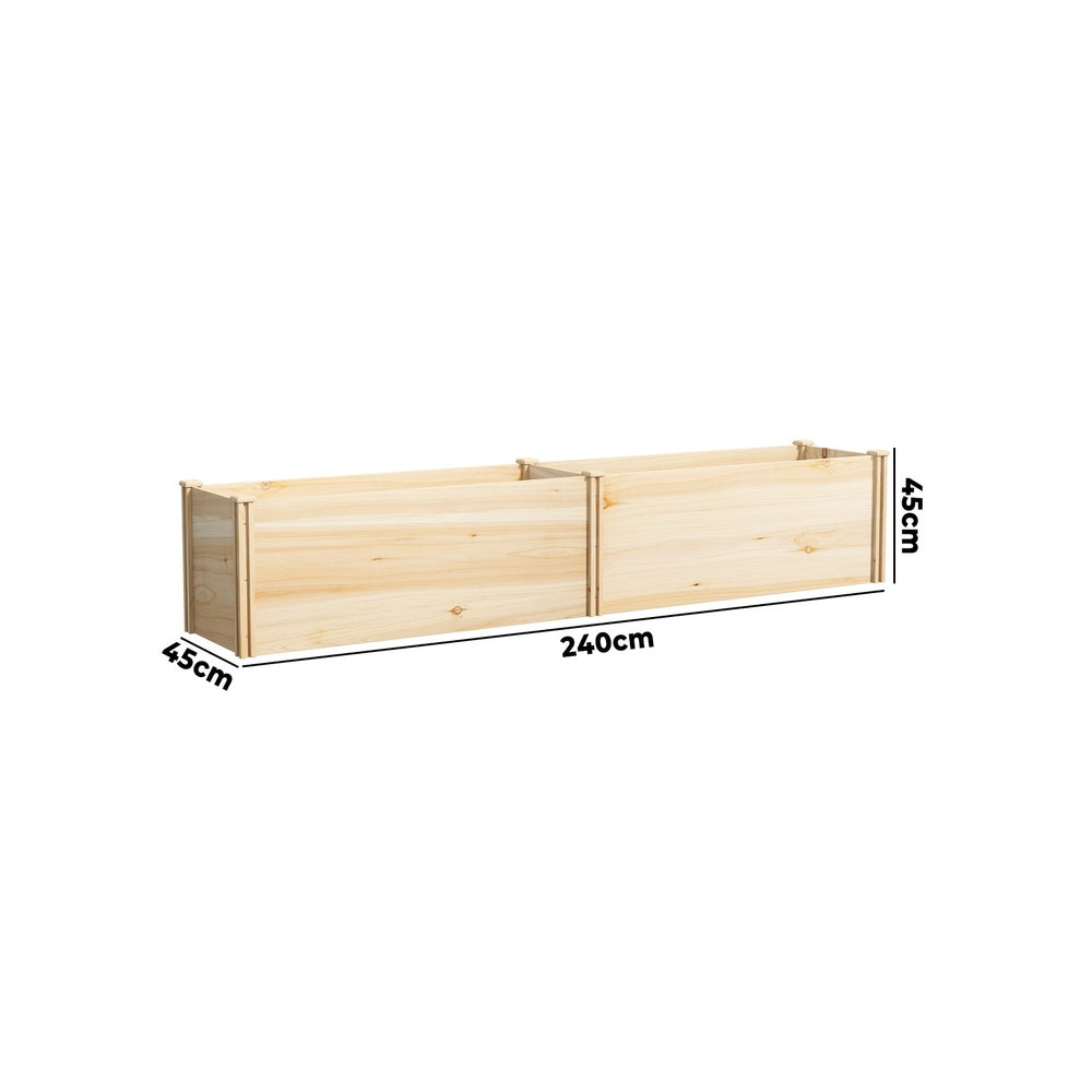 Greenio Premium Wooden Raised Garden Beds | Wooden Timber Multi Sized Planter Boxes