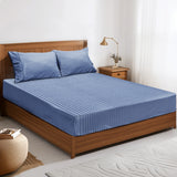2000TC Pin Stripe Bamboo Cooling Fitted Sheet Combo Set | Hotel Quality Jacquard Bamboo Sheets