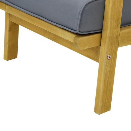 Breeze Designer Outdoor Sun Lounge Armchairs | Soft Cushioned Wooden Patio Lounge Chairs