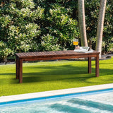 Mileni Wooden Luxe Outdoor Garden Bench | High Quality Weather Resistant Pool Patio Seating Bench