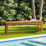 Mileni Wooden Luxe Outdoor Garden Bench | High Quality Weather Resistant Pool Patio Seating Bench
