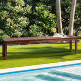Mileni Wooden Luxe Outdoor Garden Bench | High Quality Weather Resistant Pool Patio Seating Bench