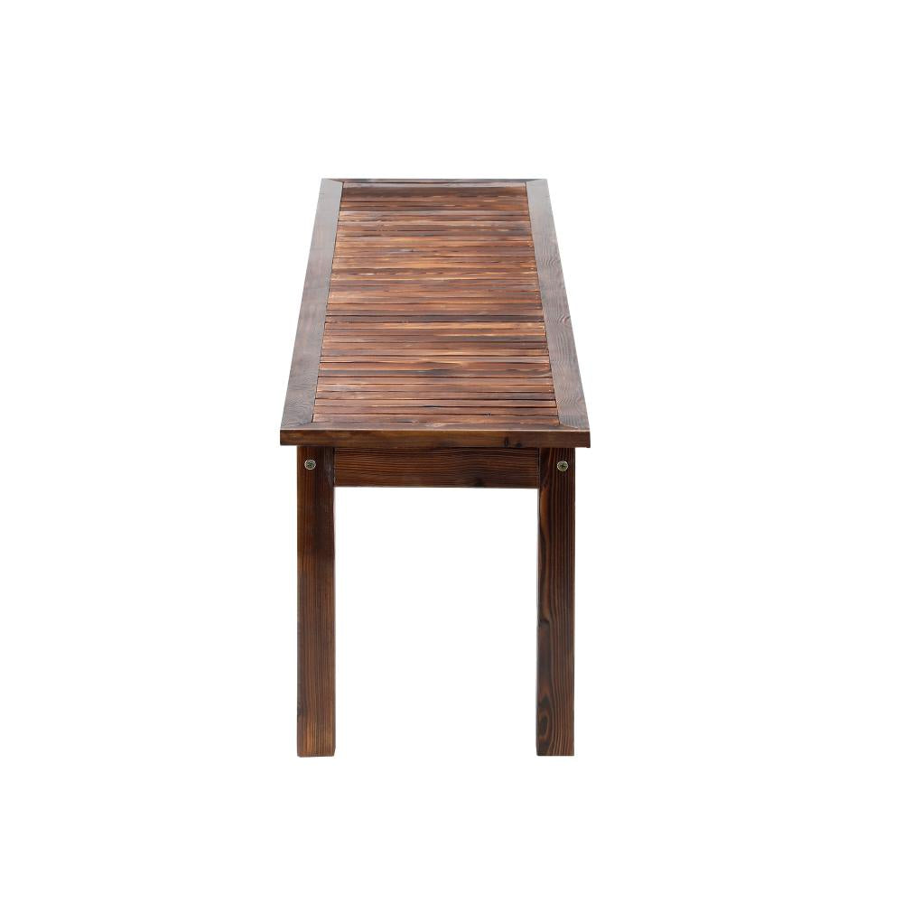 Mileni Wooden Luxe Outdoor Garden Bench | High Quality Weather Resistant Pool Patio Seating Bench