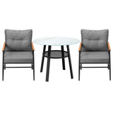 Playa Orsini 3 or 5pc Marble Style Table and Chair Outdoor Set | Soft Cushioned Chairs and Table Patio Furniture Set
