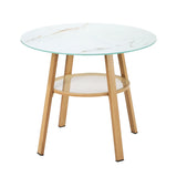 Playa Bonita 3 or 5pc Marble Style Table and Chair Outdoor Set | Soft Cushioned Chairs and Table Patio Furniture Set