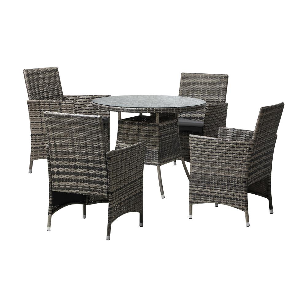 Sestre 5 Piece Wicker Rattan Outdoor Furniture Set | High Quality Weather Resistant Patio Garden Set