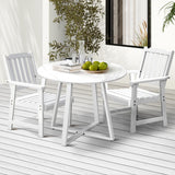 Designer Eros Marble Stone Style Table and Chair Outdoor Set | 3 or 5pc Soft Cushioned Chairs and Table Patio Furniture Set