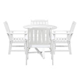Designer Eros Marble Stone Style Table and Chair Outdoor Set | 3 or 5pc Soft Cushioned Chairs and Table Patio Furniture Set