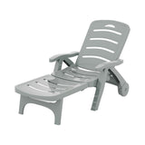 Amalfi Foldable Modern Sun Lounge | Weather Resistant Outdoor Pool Lounger Day Bed With Moveable Wheels