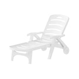 Amalfi Foldable Modern Sun Lounge | Weather Resistant Outdoor Pool Lounger Day Bed With Moveable Wheels