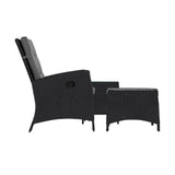 Amalfi Lux Rattan Wicker Outdoor Lounger Set | Weather Resistant Garden Patio Furniture | Adjustable Cushioned Lounger Sets