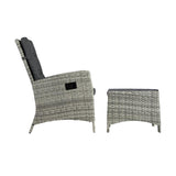 Amalfi Lux Rattan Wicker Outdoor Lounger Set | Weather Resistant Garden Patio Furniture | Adjustable Cushioned Lounger Sets