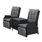 Positano Lux Rattan Wicker Outdoor Lounger Set | Weather Resistant Garden Patio Furniture | Adjustable Cushioned Lounger Sets