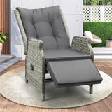 Positano Lux Rattan Wicker Outdoor Lounger Set | Weather Resistant Garden Patio Furniture | Adjustable Cushioned Lounger Sets